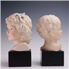 Image 2 : 2pc Cybis Porcelain Busts of Children Mounted on Bases