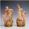 Image 1 : 2pc Wien Teplitz Depose Bisque Figurines, Victorian Boy & Girl with Baskets