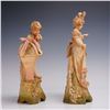 Image 4 : 2pc Wien Teplitz Depose Bisque Figurines, Victorian Boy & Girl with Baskets
