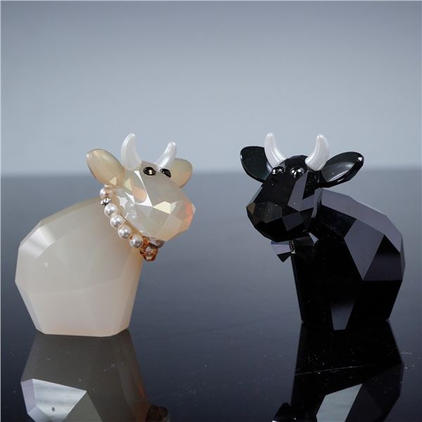 A Pair of Swarovski Lovlots Glamour Mos Figurine Set, Limited Edition 2010