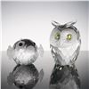 Image 1 : 2pc Swarovski Crystal  Owl and Fish Figurines