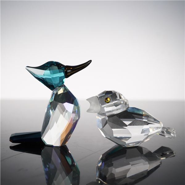 2pc Swarovski Crystal Bird Figurines