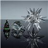 Image 1 : 3pc Swarovski Crystal Star Candleholder, Bell Ornament & Christmas Tree
