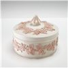 Image 1 : Wedgwood Pink and White Embossed Covered Dish