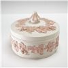 Image 2 : Wedgwood Pink and White Embossed Covered Dish