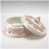 Image 5 : Wedgwood Pink and White Embossed Covered Dish