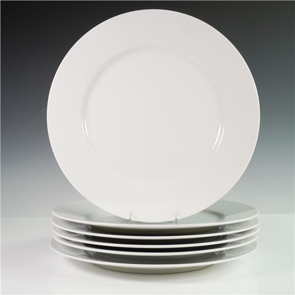 6pc Tiffany & Co. White Porcelain Charger Plate Set