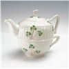 Image 1 : Belleek China, Shamrock Tea for One