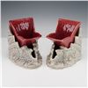 Image 2 : Pair of McCoy Pottery Red Planter Bookends