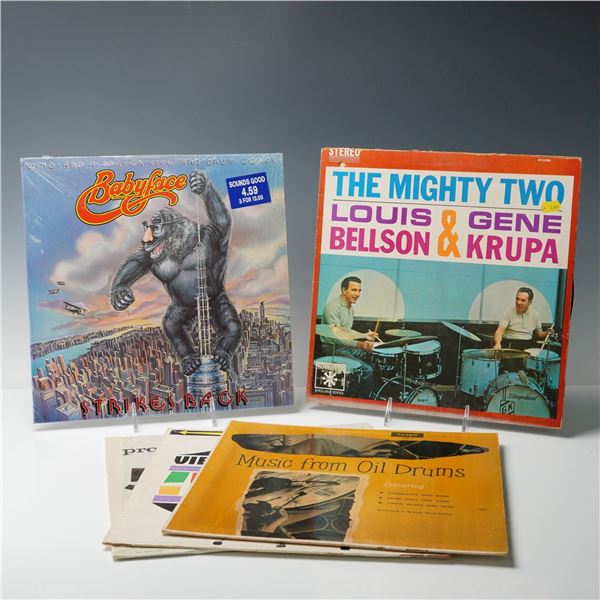 5pc Percussion & Jazz Record Set, Babyface, Music from Oil Drums, and More