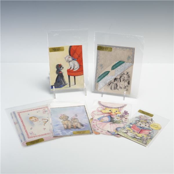 6pc Lilian Dege Original Greeting Card Illustrations