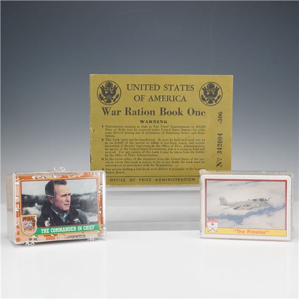 3pc Tops, Pacific Trading Cards, & U.S Gov Trading Cards & Ration Book