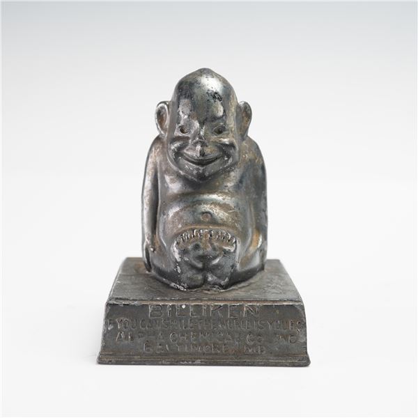 Billiken Metal Figurine Alpha Chemical Co. Good Luck Symbol