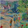 Image 3 : R O'Neil, Impressionist Oil on Canvas, Landscape w/ Figures, Signed