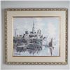 Image 1 : Christophe Charpides, Original Oil on Canvas, Normandy Harbor, Signed