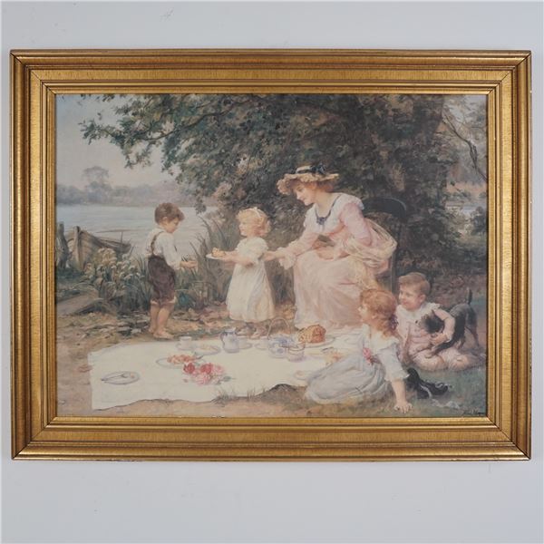 Fred Morgan Giclee on Canvas, Tea Party Scene