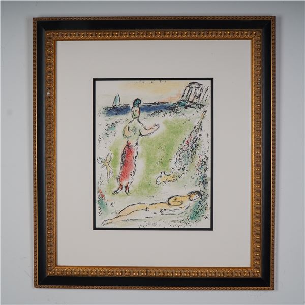 Marc Chagall (Aft.) Offset Color Lithograph on Paper, Athena & Odysseus