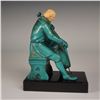 Image 2 : J. Ruhl 1932 Metal Cellist Bookend on Marble Base