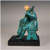 Image 4 : J. Ruhl 1932 Metal Cellist Bookend on Marble Base