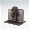 Image 1 : Pair of Metal Bookends, Indian Chief