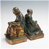 Image 2 : 2pc Cast Iron Figurine Bookends, Darby and Joan