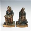 Image 3 : 2pc Cast Iron Figurine Bookends, Darby and Joan