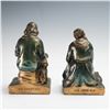Image 4 : 2pc Cast Iron Figurine Bookends, Darby and Joan
