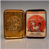 Image 2 : Embossed Brass Cigarette Case with Humorous Cigarette Pack