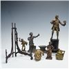 Image 1 : 7pc Collection of Bronze and Brass Figurines and Accessories