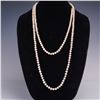 Image 1 : Single Strand Faux Pearl Necklace Subtle Pink Hue