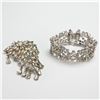 Image 1 : 2pc Costume Rhinestone Brooch and Bracelet