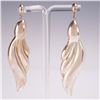 Image 1 : Pair of Sculptural Silver-tone Abstract Drop Earrings