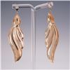 Image 3 : Pair of Sculptural Silver-tone Abstract Drop Earrings