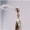 Image 4 : Pair of Sculptural Silver-tone Abstract Drop Earrings