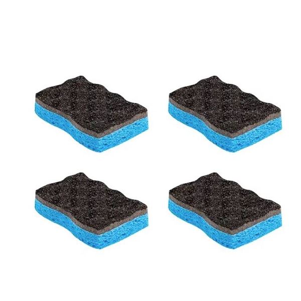 Lot of 3Vileda Scrunge Heavy Duty Double-Sided Scrubber, 4x Pack