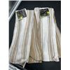 Image 1 : 2 Kitchen Accents Kitchen Towels In Beige And White Stripes