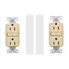Image 1 : Eaton TRGF15V 15A Slim Tamper Resistant GFCI Receptacle, 2 Units