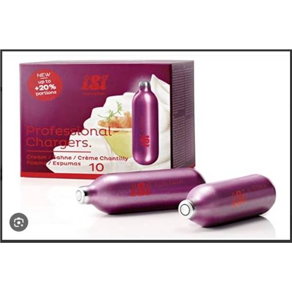 ISi Professional Chargers Nitrous Oxide 2×10 for Whipped Cream
