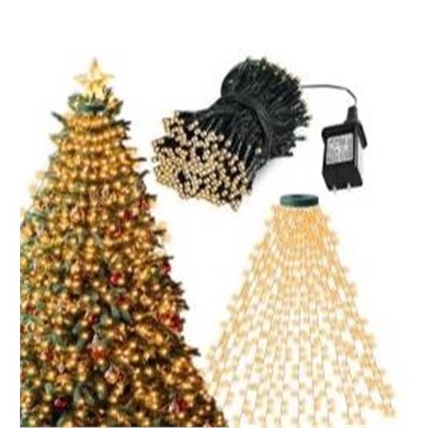 Christmas Tree Lights, Cascading Twinkle Lights for Christmas Tree, 6.6FT×16 Lines, 400 Diamond LED 