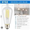 Image 1 : LED Edison Bulb, 6W, 60W Equivalent, 6-Pack, ST58, 700 Lumens