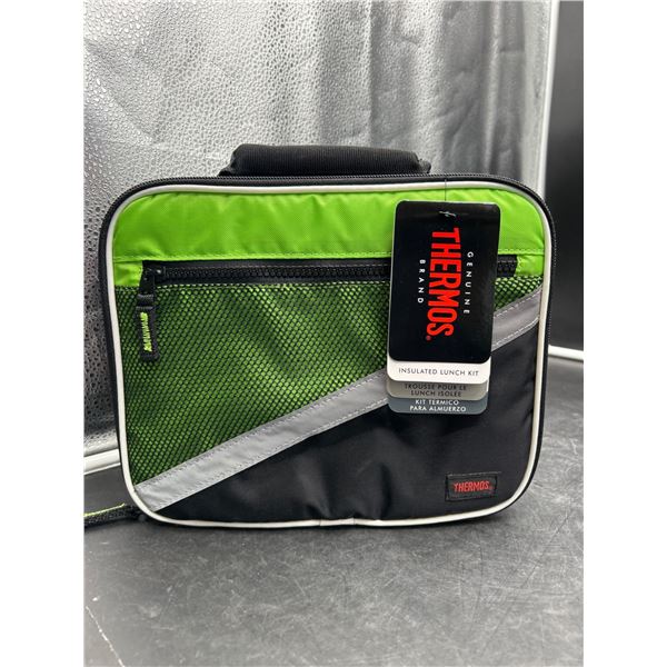 Thermos Insulated Lunch Kit with Green and Black Design