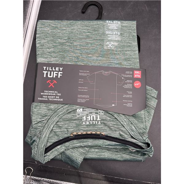 Tilley Tuff Technical Wear 3XL Green T-Shirt with Moisture-Wicking Fabric