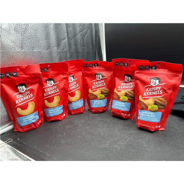 Krispy Kernels Unsalted Nuts Multipack – Cashews and Mixed Nuts (170g & 175g)