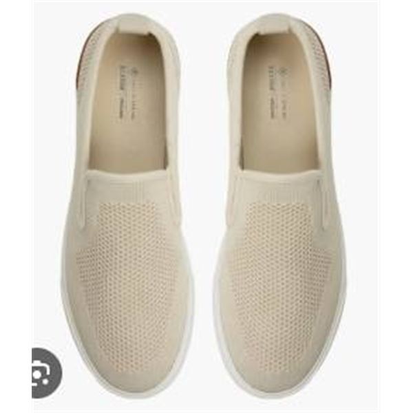 Call It Spring Beige Knit Slip-On Shoes, Size 6