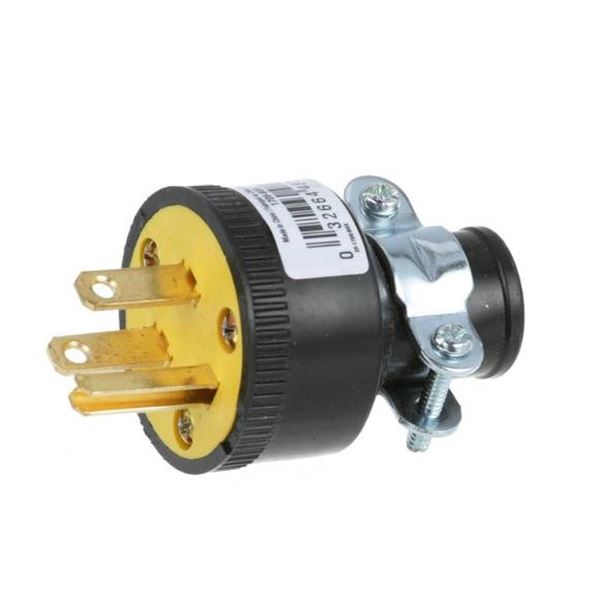 8 1723-BOX Rubber Plugs, 15A-125V, 2-Pole, 2-Wire with Cord Clamp