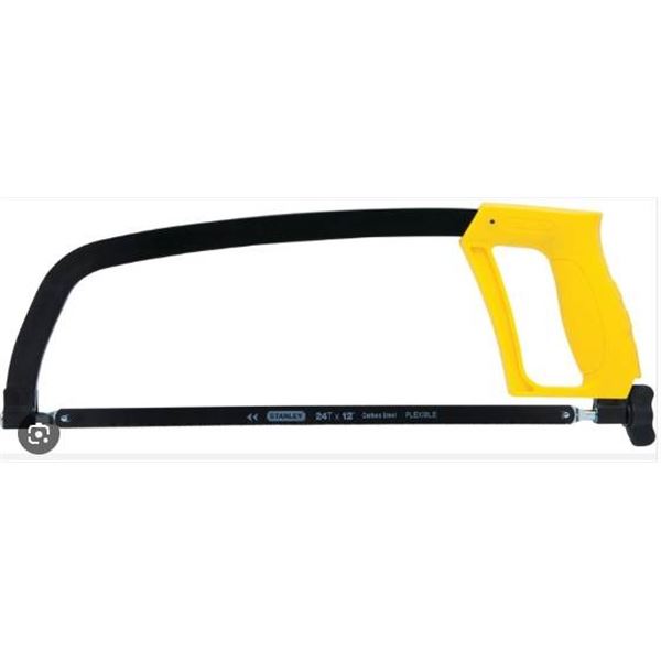 Stanley 12-Inch Solid Frame Hacksaw with 24T Carbon Steel Blade