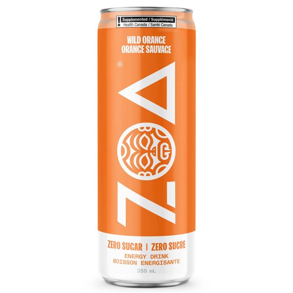Zoa Wild Orange Energy Drink 12-Pack, 355 mL Cans