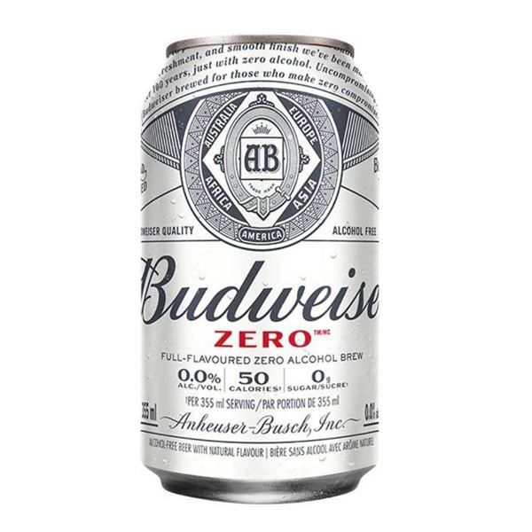 Budweiser Zero Alcohol Brew 12 x 355 ml Cans