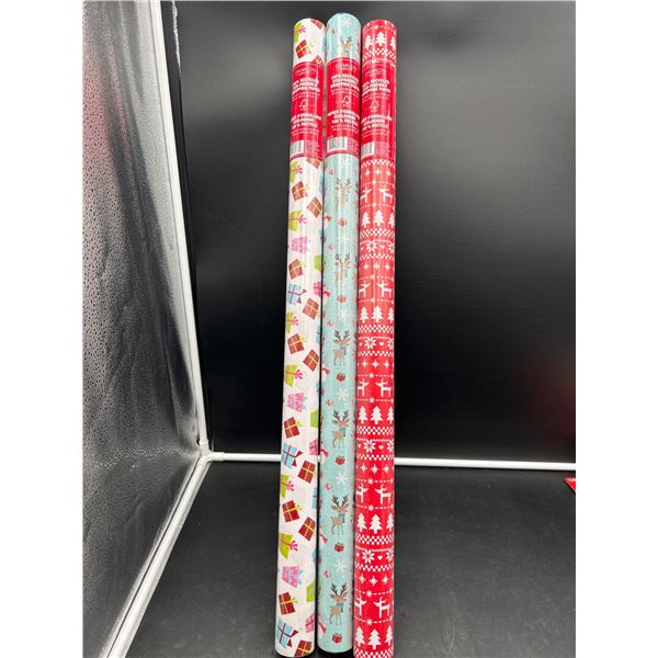 Danson Eco-Friendly 100% Recycled Wrapping Paper Rolls, Set of 3