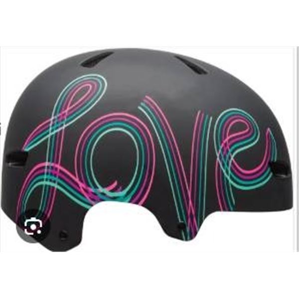 Bell Ollie Multisport Helmet for Ages 8-14, Black with LOVE Design
